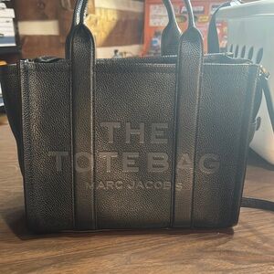 Marc Jacobs Black Leather Tote Bag